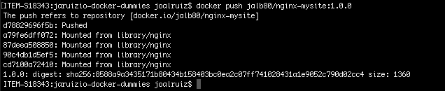 Docker push 1.0.0
